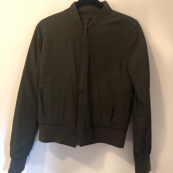 Lululemon Army Green Bomber Jacket - Picture 4 of 7